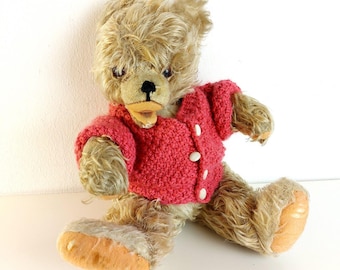 希少なアンティークドイツ製モヘアジョイントテディベア｜ヴィンテージ