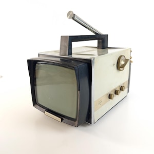 Vintage Mini CRT Television Space Age Design Tv USSR 1970s - Not working!