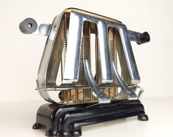 Tostapane vintage in stile Art Déco di metà secolo, Ungheria, Europa, anni '60 - NON FUNZIONANTE!