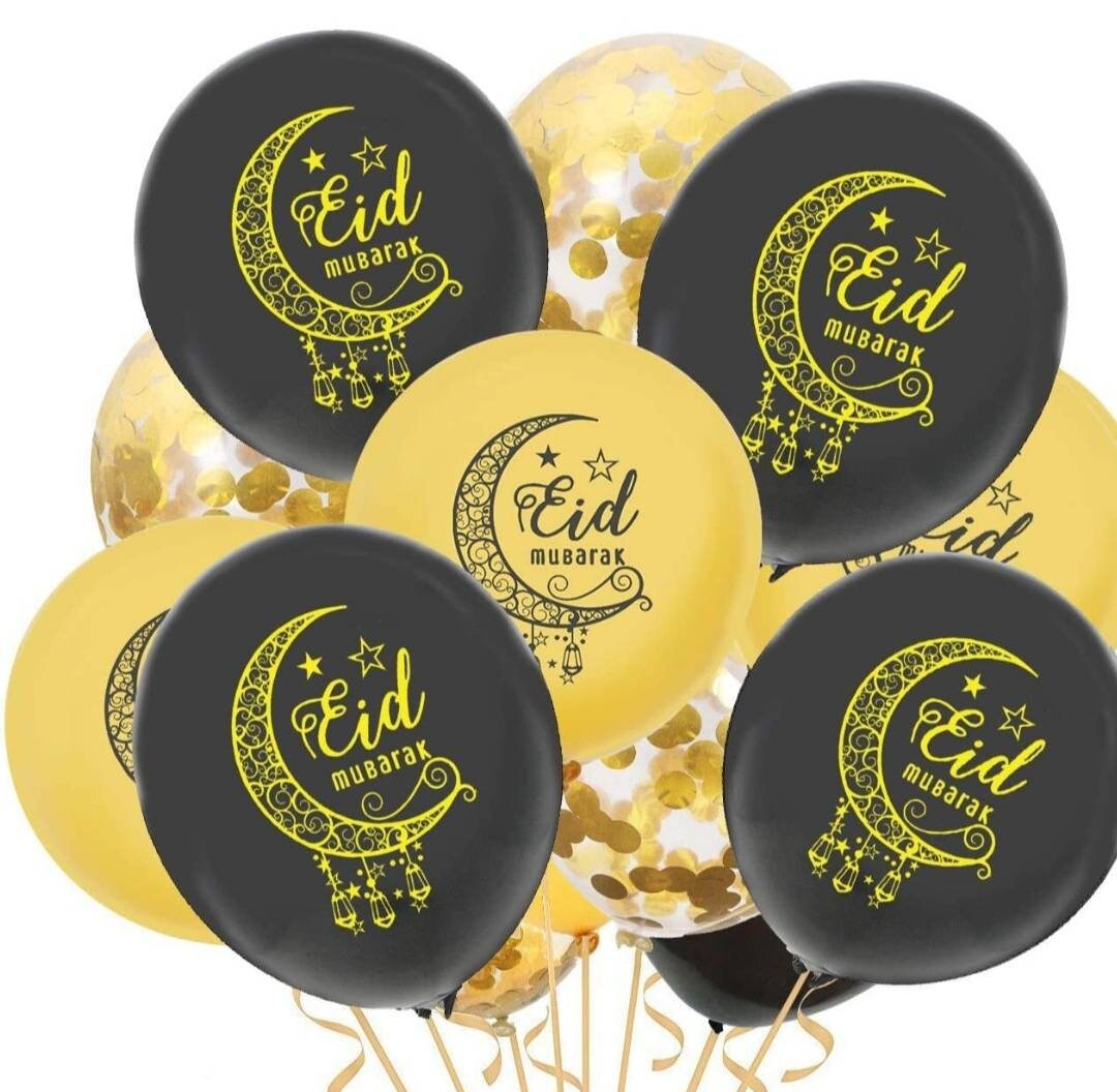 15pcs eid Decoration Balloons Eid Mubarak Balloons 12in Etsy