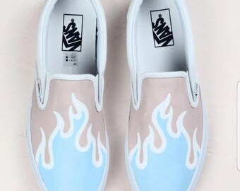 custom flame vans