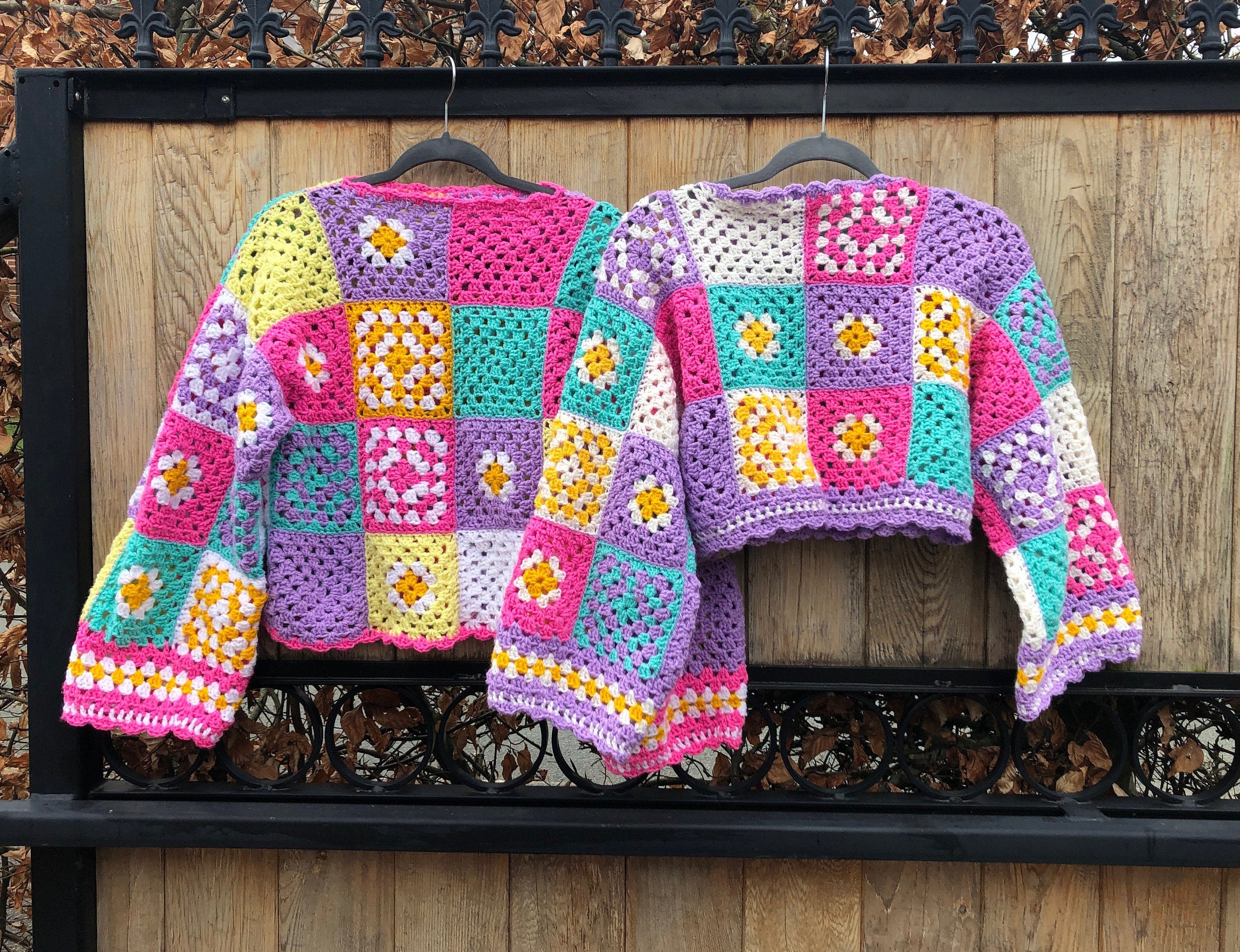 crochet patchwork jumper