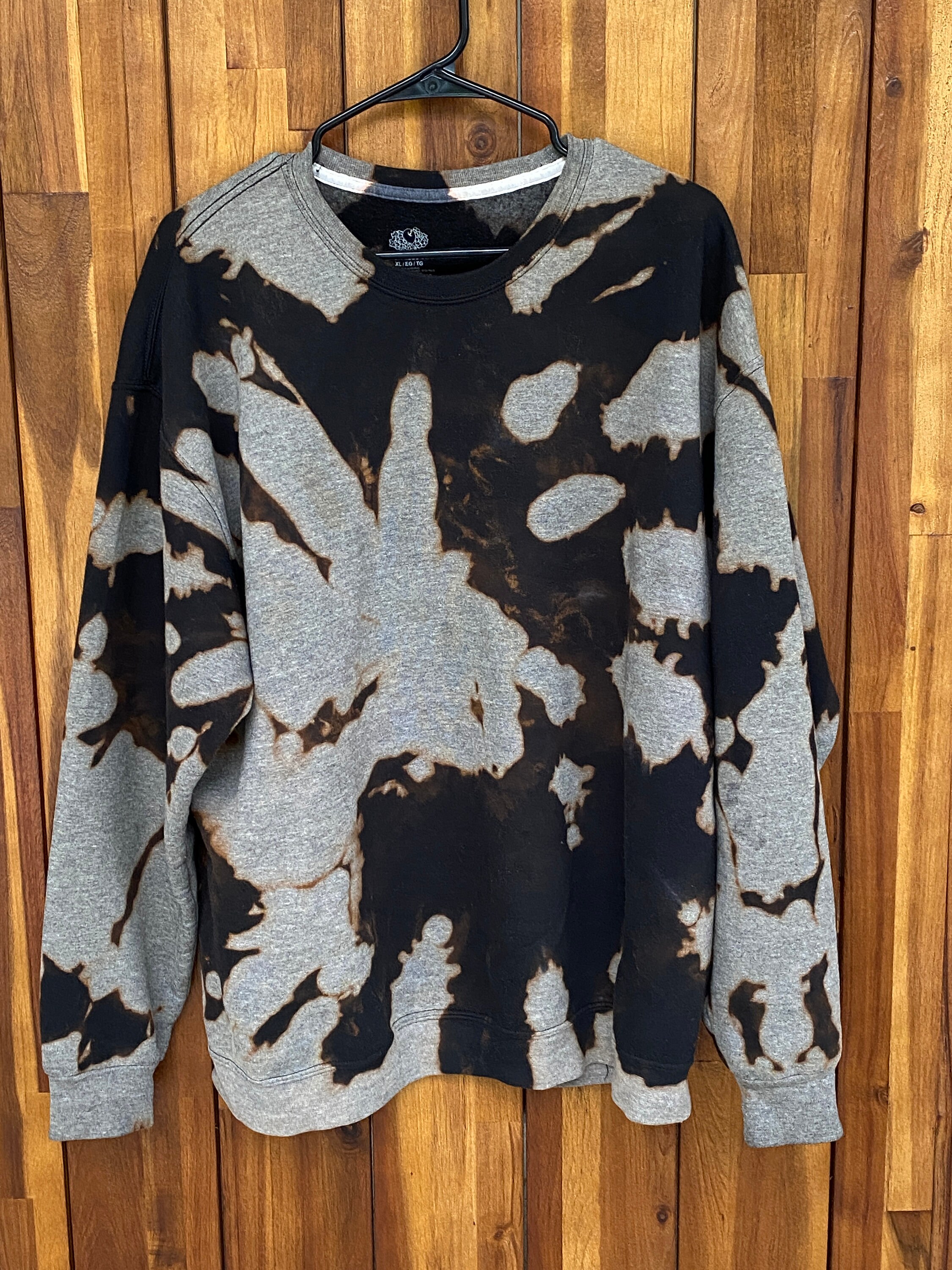 bleach dye sweatshirt