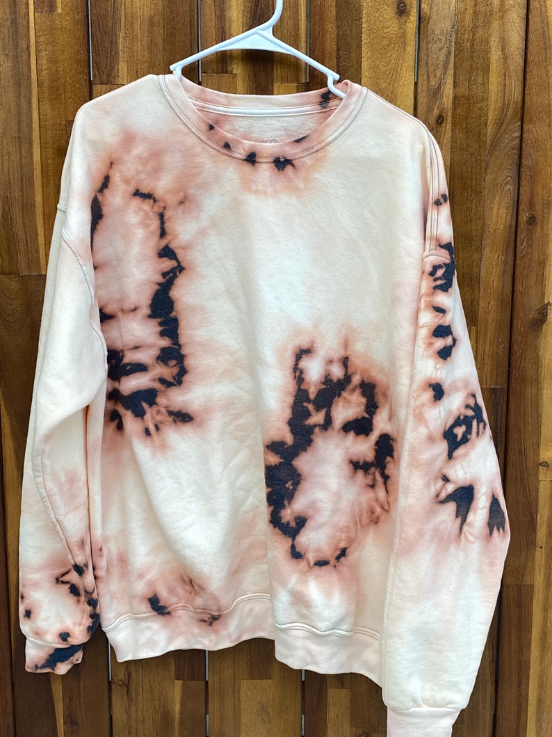 Reverse Tie Dye Sweatshirt / Bleach Dye Sweatshirt / Tie Dye | Etsy