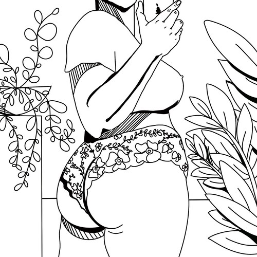 Mirror Booty Coloring Page - Etsy