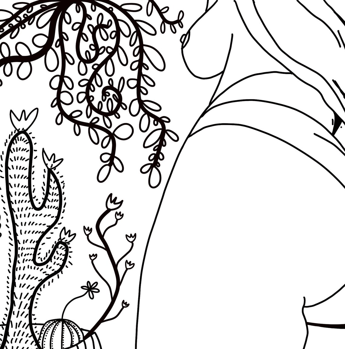 Garden Booty Coloring Page - Etsy