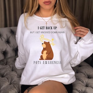 POTS Awareness Sweatshirt: Bear Design, Postural Orthostatic Tachycardia