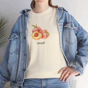Aquarell Pfirsich Shirt, Pfirsich Shirt, Vintage Grafik Frucht Shirt, Ästhetisches Pfirsich Shirt, Frucht T-Shirt, Pfirsich Shirt, Pfirsiche Grafik T-Shirt