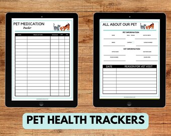 Printable Pet Health Trackers