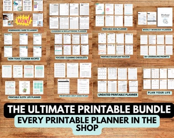 Over 23 Printable Planners Bundle.  Every Printable Planner in the Shop PLUS All Retired & Future Printables