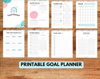 Printable Goal Planner, Printable A5 Goal Planner