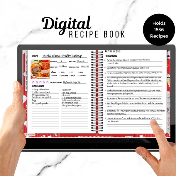 Ultimate Digital Recipe Book: Holds 1536 Mouthwatering Recipes