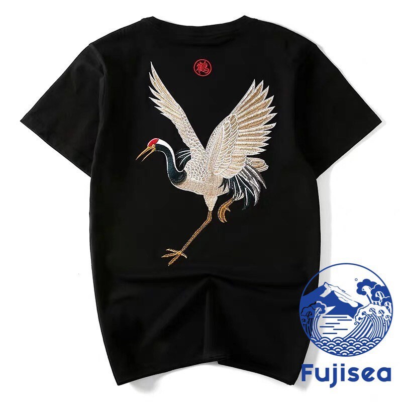 Japanese crane shirt Clearance
