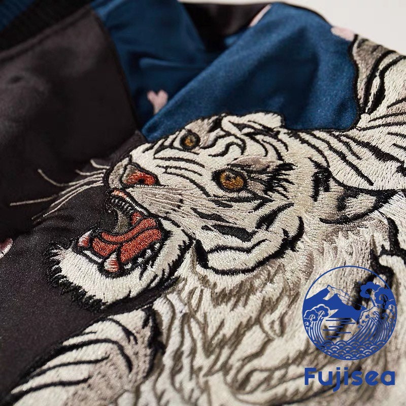 JKT112 Fujisea Beasts Embroidery Sukajan Jacket for Unisex - Etsy