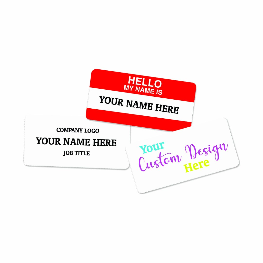 Custom Sublimated Name Badge Etsy