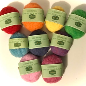 Eco-Friendly Handfelted Wool Soap; Unique Gift; Stocking Stuffer; Perfect for Traveling