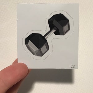Dumbbell Kisscut Sticker for the Gym Loving Weightlifter, Unique Sticker