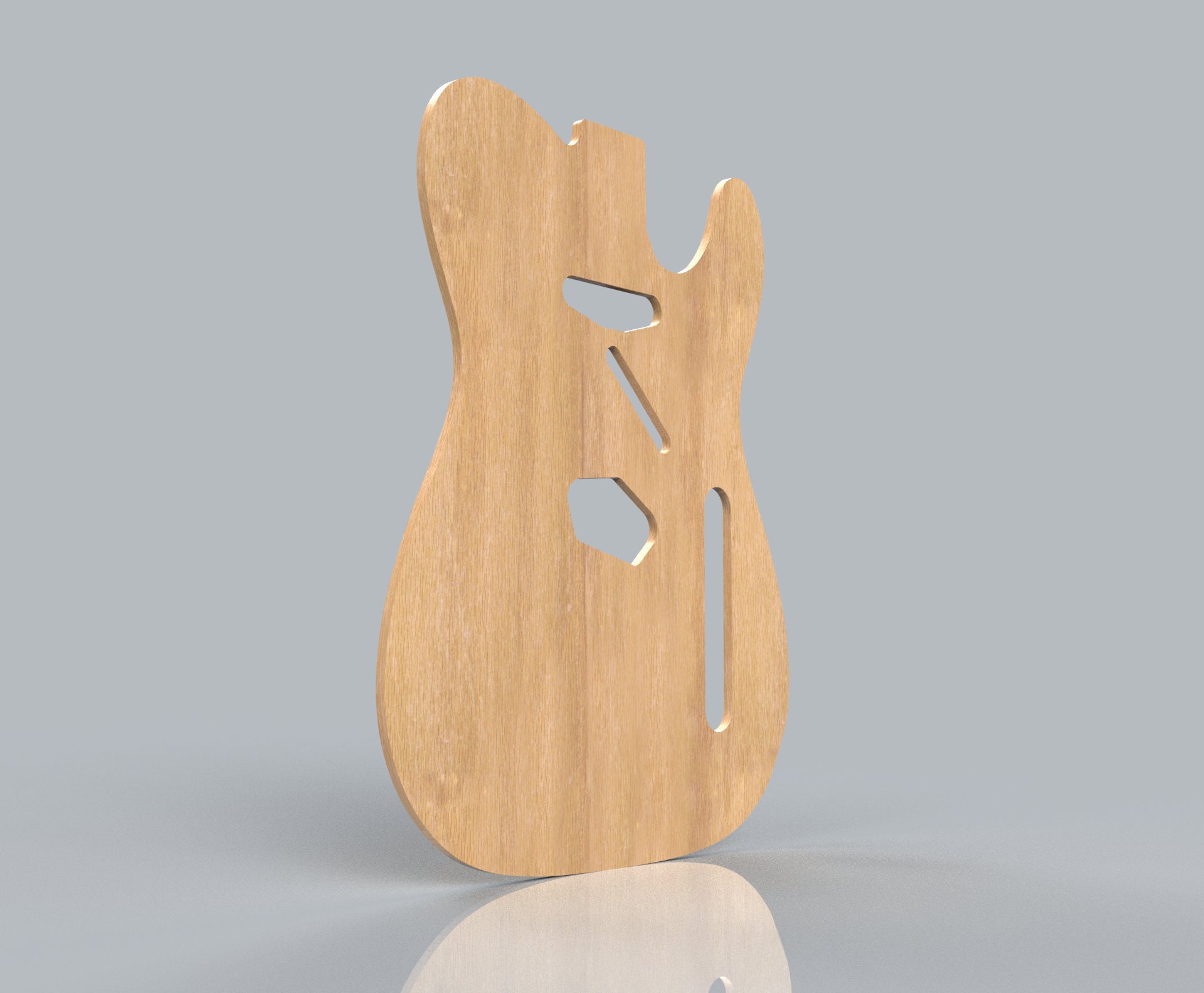 Telecaster Guitar Template CNC LASER Files Stl Step 3mf Iges Fbx Obj 1