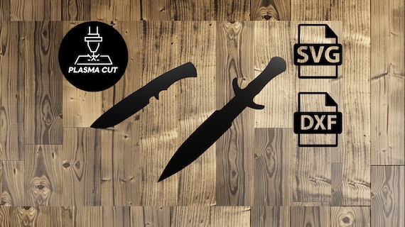 2 Swords Free DXF File - DXF File Cut-Ready for CNC Laser & plasma