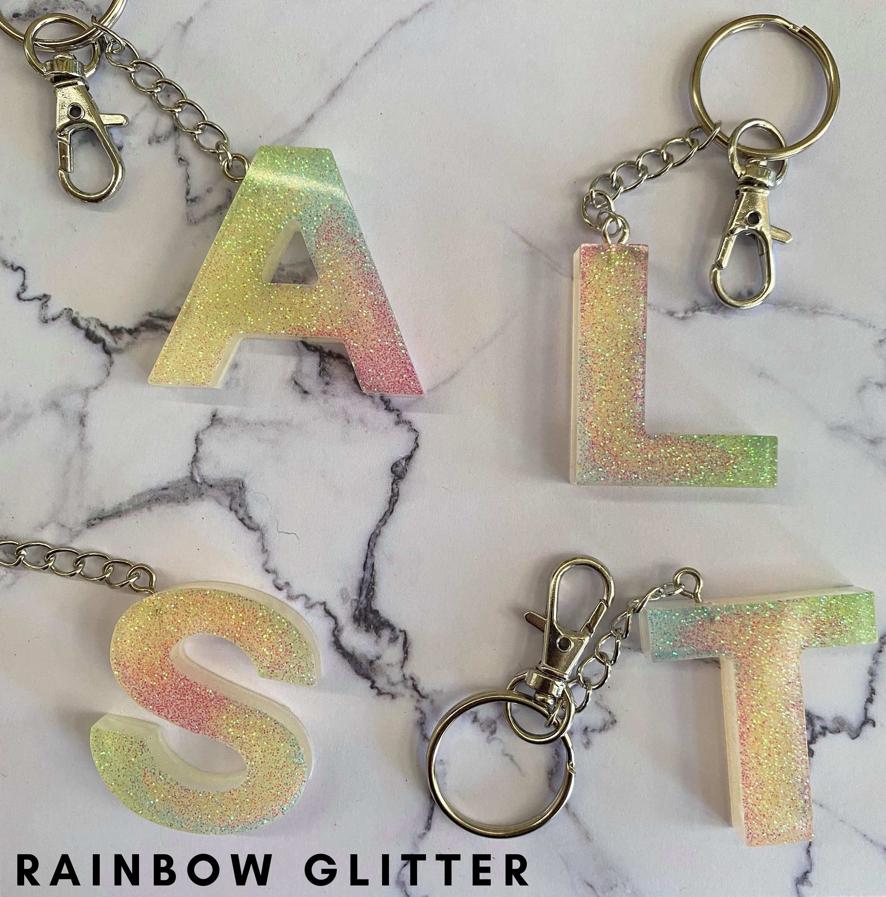 Handmade Resin Keychains Alphabet/Letters Etsy