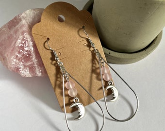 pink moon earrings