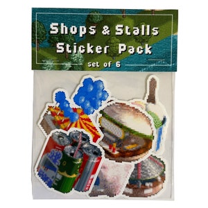 Rollercoaster Tycoon®-stickers | Pakket met winkels en kraampjes