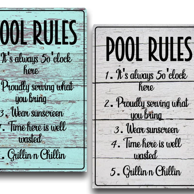 Funny Pool Signs - Etsy