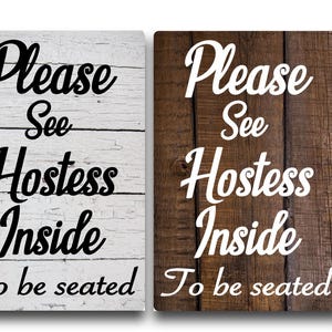 Please See Hostess Inside Metal Sign - Rustic Style, USA Made