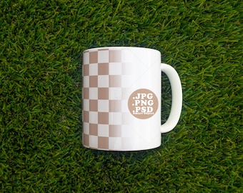 11 oz Ceramic Mug Mockup, Sports Background , PSD, PNG for Canva | Fresh Summer Collection