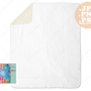 Maquete de manta de lã Sherpa 50x60 canto virado para trás, objeto inteligente PSD Cobertor de fundo PNG editável com PSD para sublimação e pod