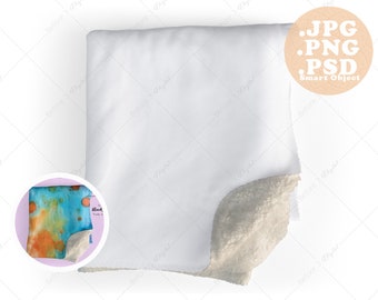 Sherpa Fleece Blanket Mockup, 50x60, PSD & PNG (Digital Download)