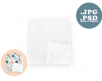 Velveteen Blanket Mockup, 50x60, PSD & PNG (Digital Download)