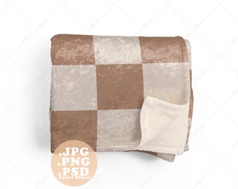 Crushed Velvet Blanket Mockup, Smart Object (PSD, PNG)