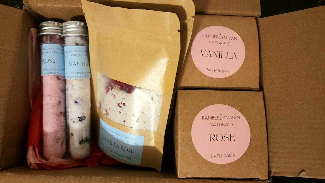 Vanilla Rose Bath Gift Set - Etsy