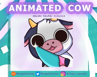 Animated Cow Emote-Knife Emote