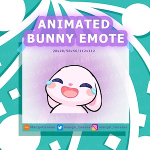 Animierte Häschen Emote-Kaninchen Emote