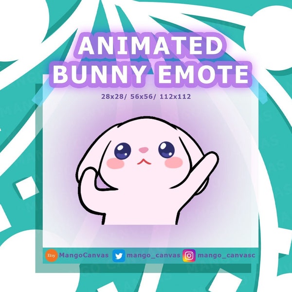 Animierte Häschen Emote-Kaninchen Emote