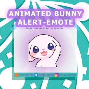 Animierte Häschen Emote-Kaninchen Emote