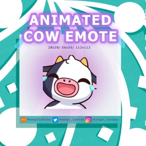 Animated Cow Emote-Laugh Emote