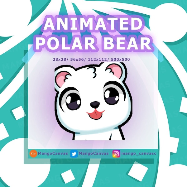 Animated Polar Bear Emote-Lick Emote