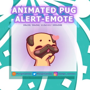 Animated Pug Emote-Kiss Emote