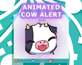 Animated Cow Alert-Lick Alert