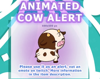 Alerta animada de vaca marrón-Alerta de twerk