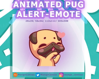 Animated Pug Emote-Kiss Emote