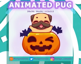 Animated Pug Emote-Alert/Halloween Emote-Alert
