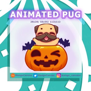 Animated Pug Emote-Alert/Halloween Emote-Alert