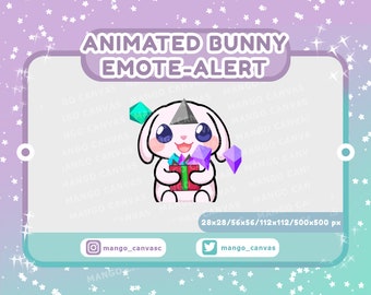 Animated Bunny Emote Alert /Bits Emote-Alert