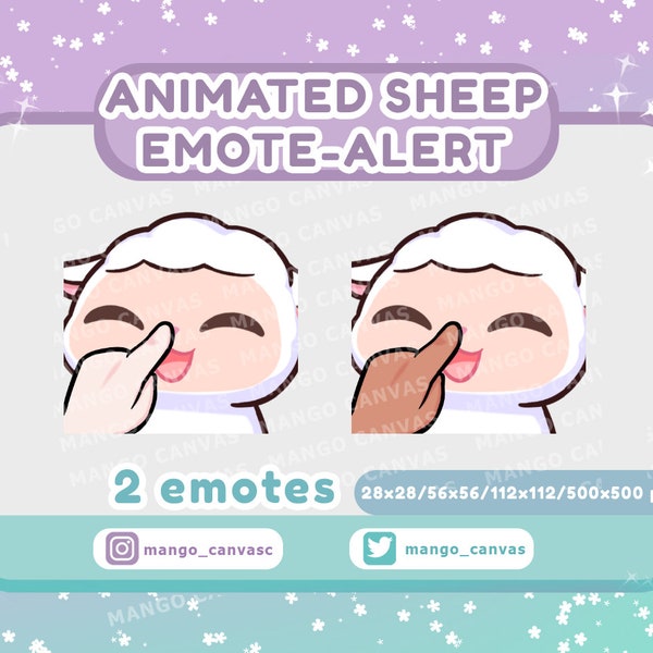 Animated Sheep Emote-Alert/ Boop Emote