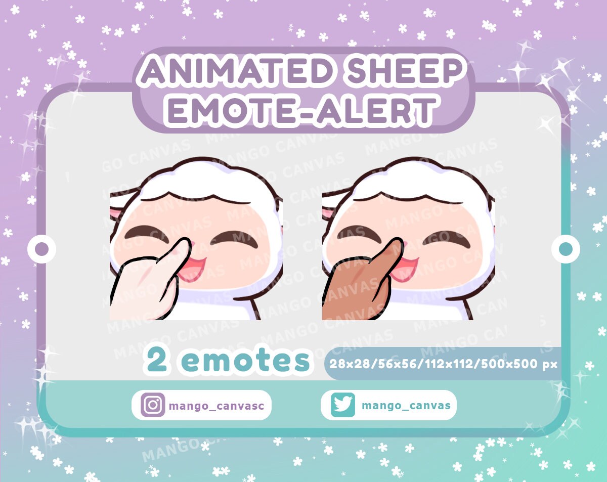 Animated Sheep Emote-alert/ Boop Emote - Etsy