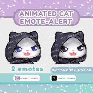 Alerta de gesto de gato blanco animado/Alerta de gesto de hazlo